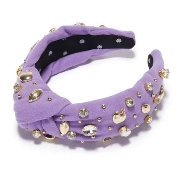 NEW Lele Sadoughi Football Rhinestone Knot Headband superball - Picture 3 of 10